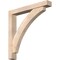 Ekena Millwork Thorton Block Smooth Bracket w/ Offset Brace, Douglas Fir, 5 1/2"W x 38"D x 38"H BKT0604X38X38THR05SDF - alternate 1